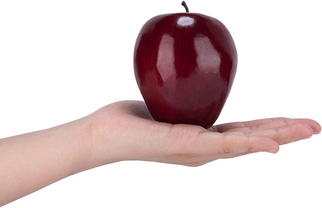 Toopify 16PCS Artificial Red Apples and 26 Pcs Artificial Fruits Assorted Lifelike Fake Decorative Fruits Set for Home Kitchen Table Basket Decoration