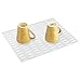 InterDesign Lineo Silicone Sink Grid, Non-Skid Dish Protector Mat for Kitchen, Bathroom, Basement, Garage 15.94" x 12.5" Clear