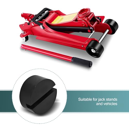 Image of 2 PCS Car Rubber Jack Pads, Car Floor Jack Stand Accessories, 2.91 inch x 1.34 inch x 0.35 inch Horizontal Jack Buffer Pads, Universal for Most Cars (Black)