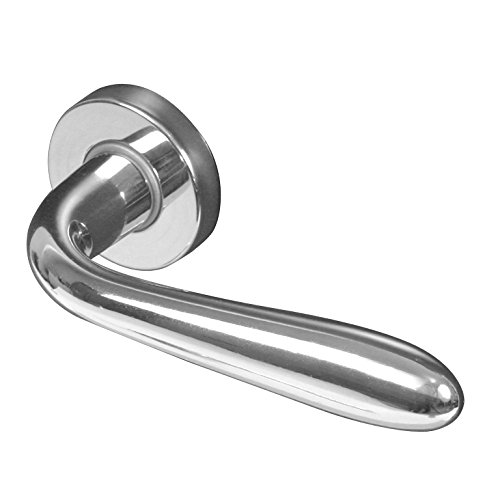 VI.Tel. F0202 R8 52 Par de manillas para Puertas, Cromado Brillante Cover