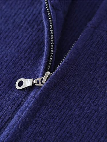 Men's Casual Cashmere Cardigan Full Zip Up Stand Collar Slim Cardigan Winter Thick Warm Knitwear3