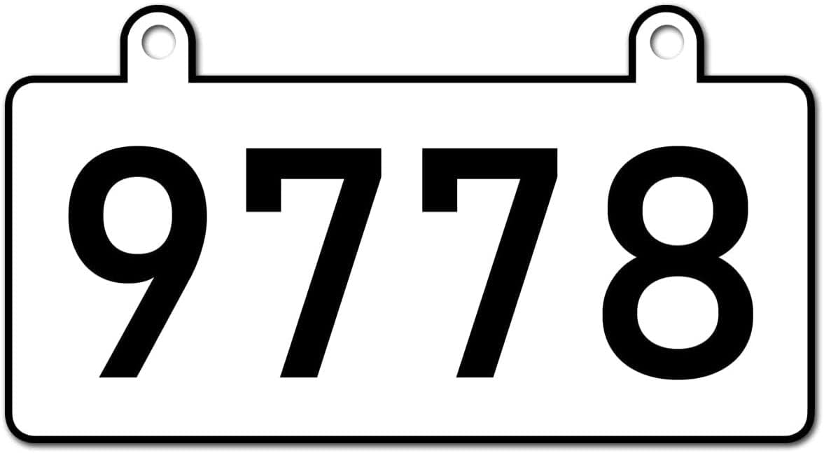 VWAQ Custom Hanging Reflective Address Sign for Mailbox Aluminum Plaque House Numbers - Double Sided - AS5S1 (White)