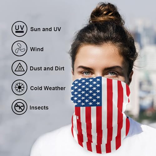 Image of Men Women Bandanas Neck Gaiter Headwrap Balaclava | Seamless Face Cover Scarf Neck Warmer Breathable Headwear for Hiking Cycling