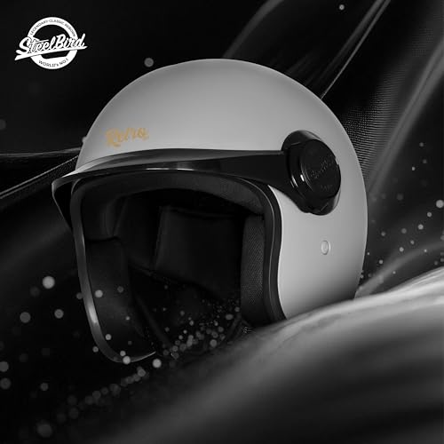 Image of Steelbird SBH 65 Retro 3.0 DOT and ISI Certified Open Face Helmet for Men and Women