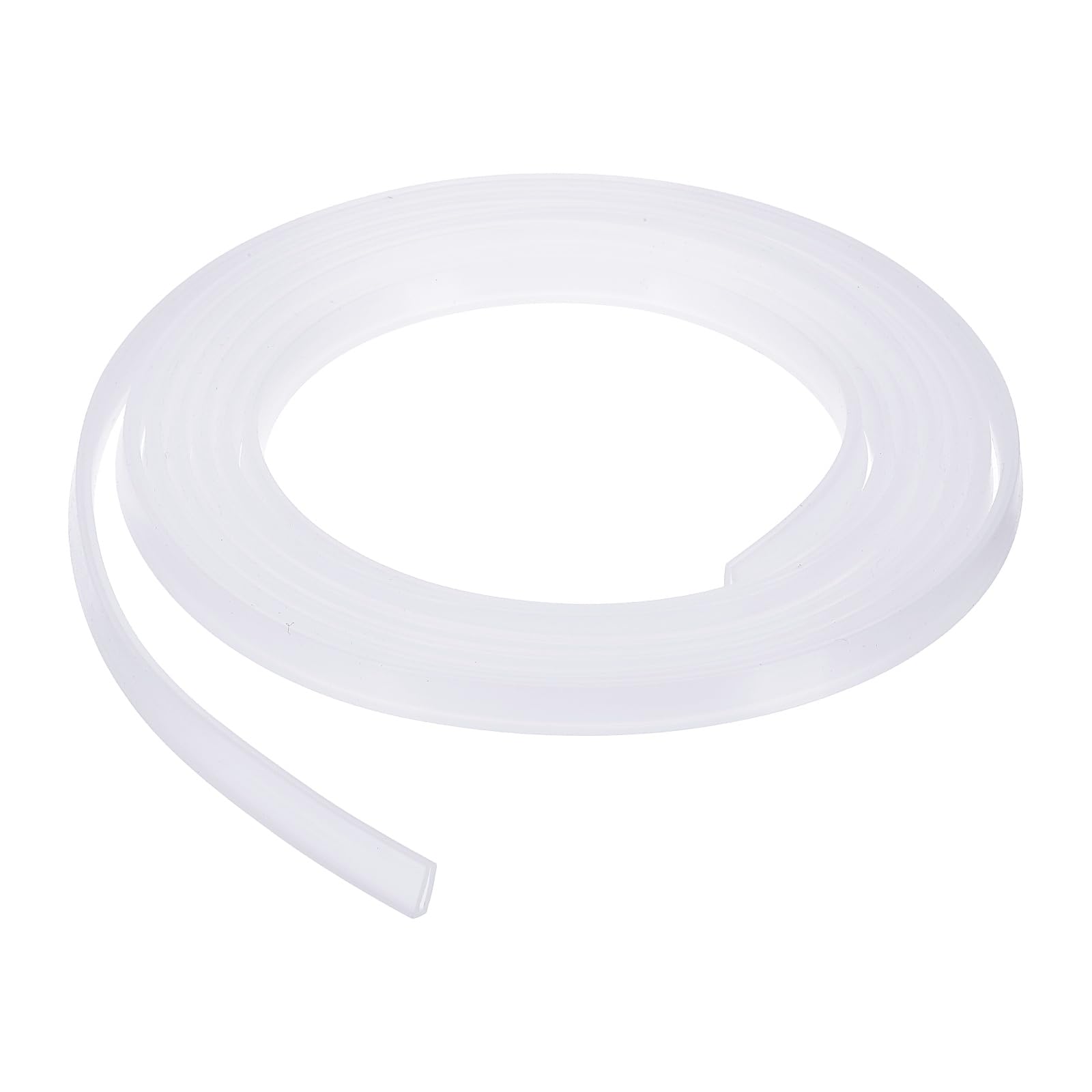 YOKIVE Clear Rubber U Channel Edge Trim, Silicone Door Seal Strip 1.6mm Slot Fit for 0.8-2.4 mm Edge | Metal Edge Guard Protector Great for Plywood, Glass, Sheet Metal (3 Meter)