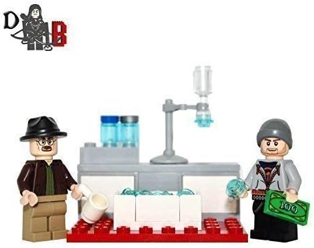 Custom Breaking Bad Walter White & Jesse Pinkman Minifigures with Mini lab.