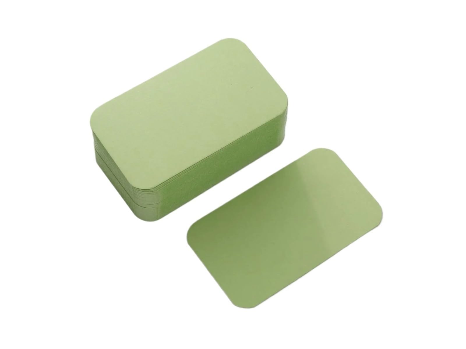 Lot de 1 000 cartes vierges en papier kraft - 1000/500/200 pièces - Style rétro - Double face - Pour cadeau, invitation, note - Vert