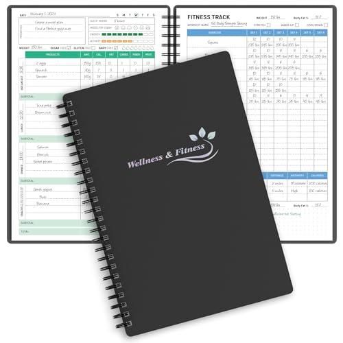 Wellness Planner & Fitness Log - Daily Diet & Health Journal...