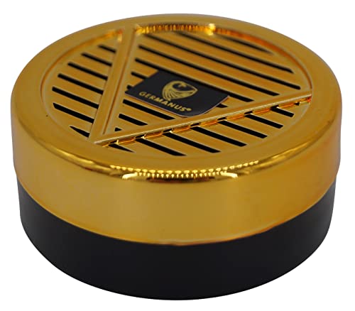 GERMANUS Humidor Befeuchter Rund Gold mit Kristallen
