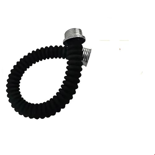 Tubo de mangueira respiratória de 40 mm, mangueira universal de extensão de rosca, preta, 50,8 cm, 2