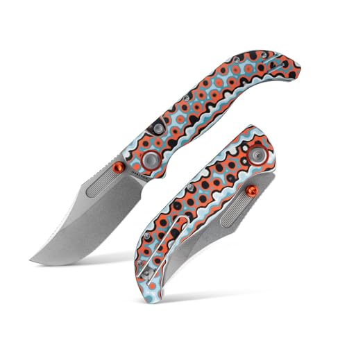 Vosteed Naga EDC Folding Pocket Knife - 3.47" S35VN Stonewash