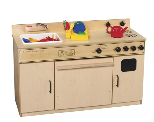 Childcraft All-in-One Kitchen Center, Wooden, 43-1/2 x 16-1/4 x 27-3/4 Inches