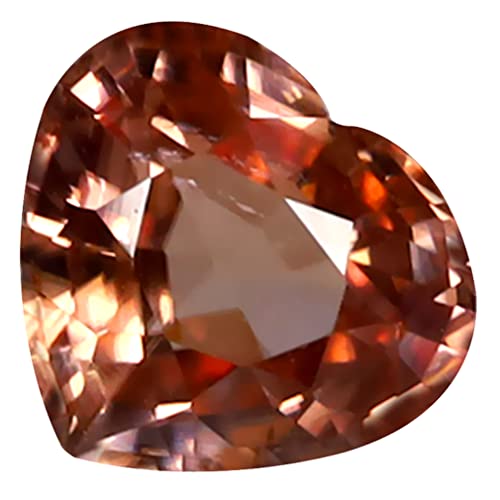 Zircon brun miel naturel de 1,87 ct taille cœur en vrac pour création joaillière