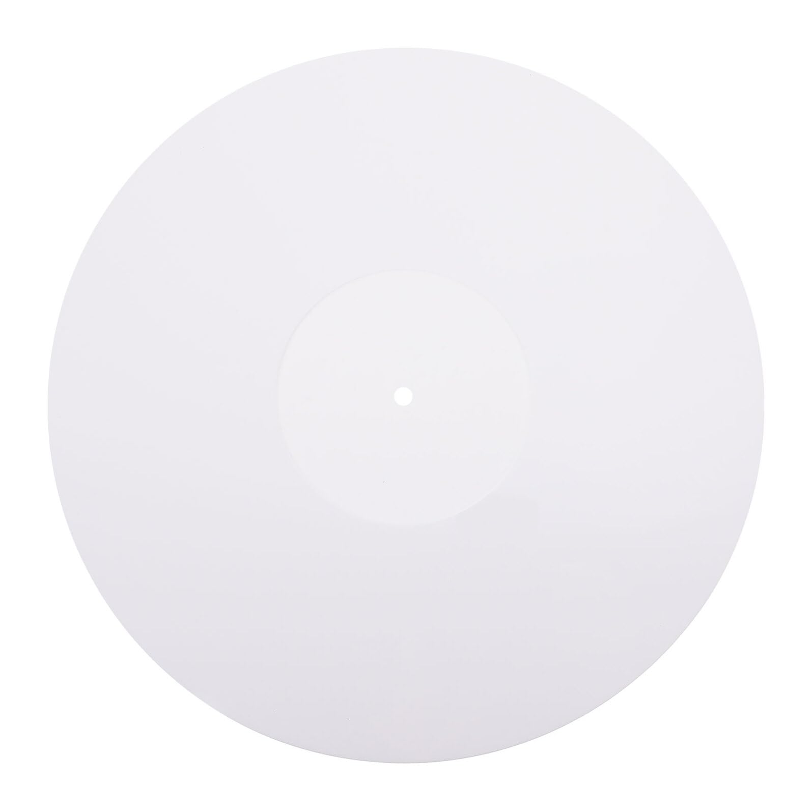 Kisangel Tappetino in Acrilico Bianco per Giradischi Antivibrazione e Protettivo per Dischi Vinile Adatto Registratori e Fonografi Migliora Qualità Audio e Riduce Rumore