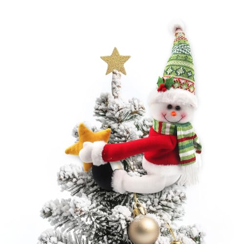 LANGFON Weihnachtsbaumspitze, Schneemann, Weihnachtsbaumspitze,...