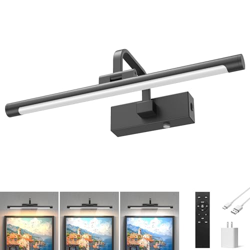 URSOLA Picture Lights for Wall, 5200mAh Battery Operated Picture Frame