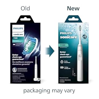 Philips Sonicare 1100 Series Electric Toothbrush - Sonic Toothbrush with Advanced Sonic Technology, EasyStart, Smartimer & Quadpacer, White, Model HX3641/02