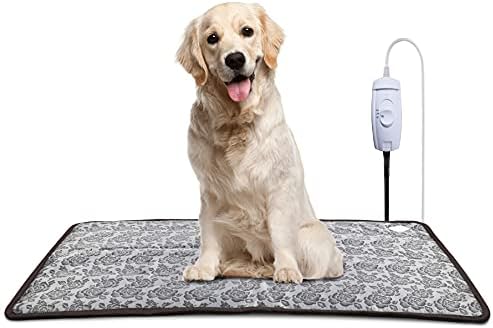 unknowns Pet Heating Pad Large Dog Heating Pad Electric Cat Heating Mat XXL Pet Heated Bed Dog Warming Pad with Chew Resistant Cord and Waterproof Layer