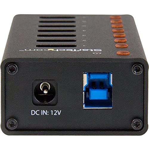 StarTechcom-7-Port-USB-30-Hub-5-Gbps-Metal-Enclosure-Desktop-or-Wall-Mountable-Rugged-industrial-Powered-USB-Expander-and-Splitter-Hub-ST7300U3M