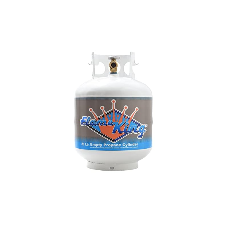 Flame King YSN201b 20 Pound Steel Propane Tank Cylinder with Type 1