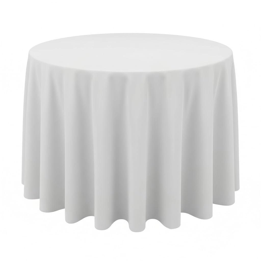 Surmente White Tablecloths - 10 Pack for 8ft Tables -22