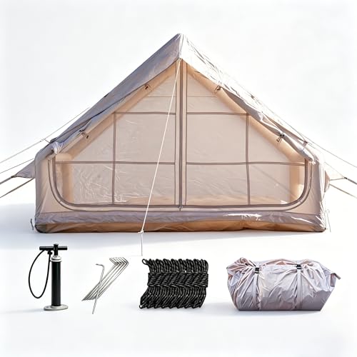 Carpa inflable para 4 personas con bomba y ventanas de malla