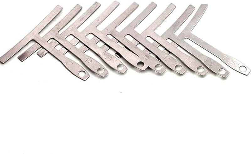 9 piezas Yootones Medidor de radio para guitarra y bajo calibre de cuerda de calibre Luthier Herramientas para configuración de guitarra y bajo