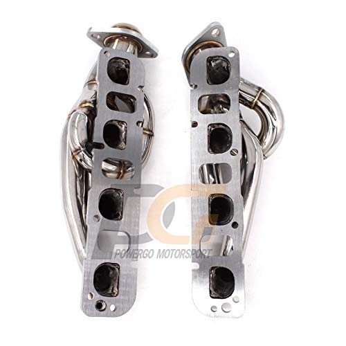 Exhaust Headers 1-5/8 x 2-1/2 in. 304 Stainless Steel Polished Finish for 2009-2017 RAM 1500 Pickup Truck 5.7L Hemi V8