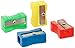 School Smart Hand Held Plastic Pencil Sharpener - Pack of 24 - Assorted Colors