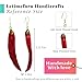 LETIMEFORU Handmade Real Chilli Earrings, Pressed Chilli Hot Pepper Natural Earrings, Dried Vegetable Resin Food Jewelry, Birthday Gift(Gold Earrings)