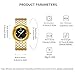 Gosasa Women's Luxury Quartz Watch with Stainless Steel Mesh Link Bracelet, Elegant Round Dial with Crystal Accents, Waterproof Ladies Dress Wristwatch,Fashion Gift for Women (Gold Black)