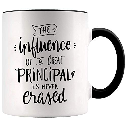 YouNique Designs School Principal Mug, 11 Ounces, Principal Appreciation Gifts (Black Handle)