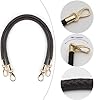 WANYI 2 Stück Taschenhenkel Leder 60CM Geflochtene Taschengriffe Taschenbügel Schultergurt Ersatzgriff für Tasche Umhängetaschen DIY Accessoire für Handtaschen mit Karabinerhaken (Dunkler Kaffee) #2