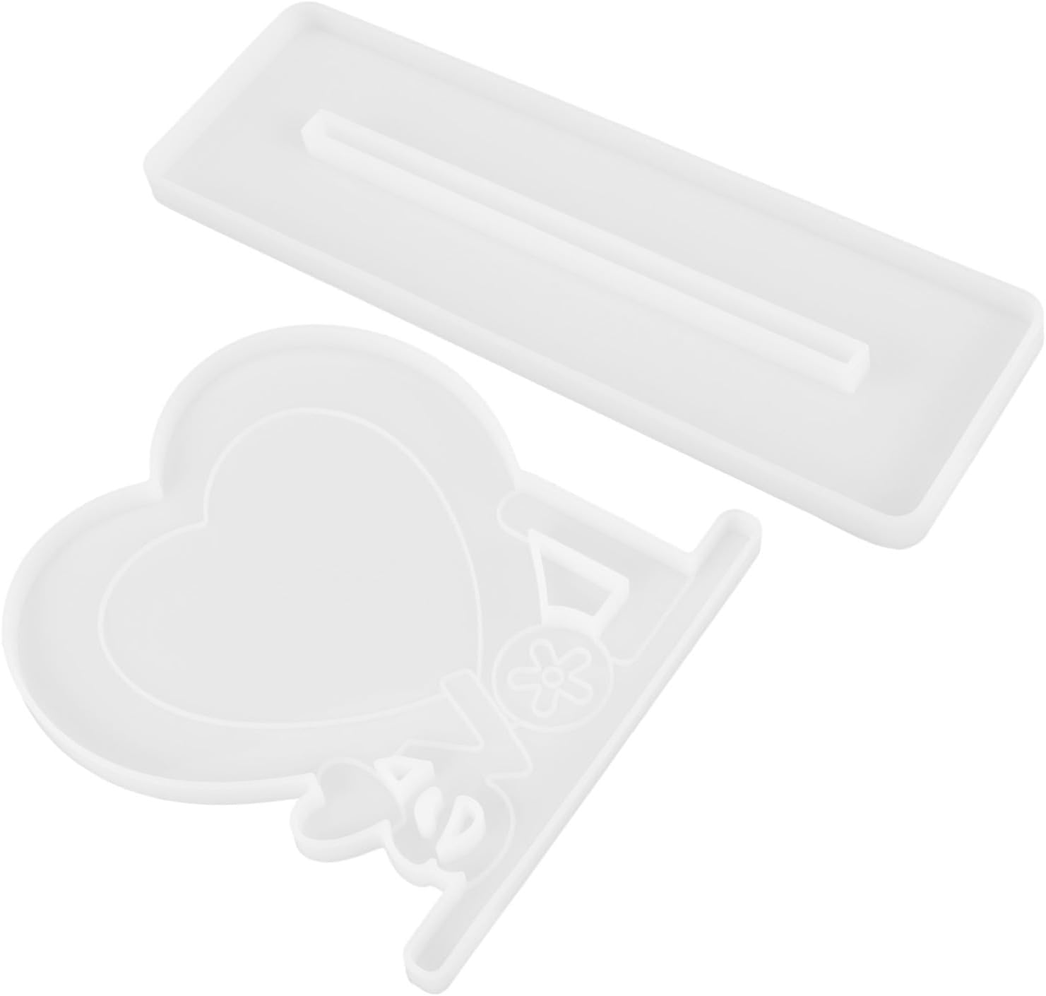 Homoyoyo 1set Heart Shape Silicone Photo Frame Mold for Crafting Creative Picture Frame Making Kit for Home Decor Silicone Molds for Unique Photo Displays