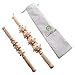 Luxilive Premium Fascia, Cellulite & Muscle Massager Two Stick Set - Wooden Hand Finished Roller Anti Cellulite Sore Muscle Blasting Dimple Remover Relief & Fat Blast