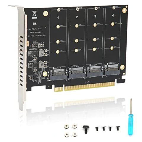 Dpofirs 4 Port M.2 NVMe SSD Adapter Card Cover