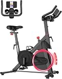 Superun Cyclette da Casa Magnetica a 32 Livelli, Cyclette per Casa Controllo APP, Cycletta Spinning Ultra Silenziosa, Spin Bike Sedili Comodi e Traspiranti, Aerobico Domestico, Supporto fino a 136KG