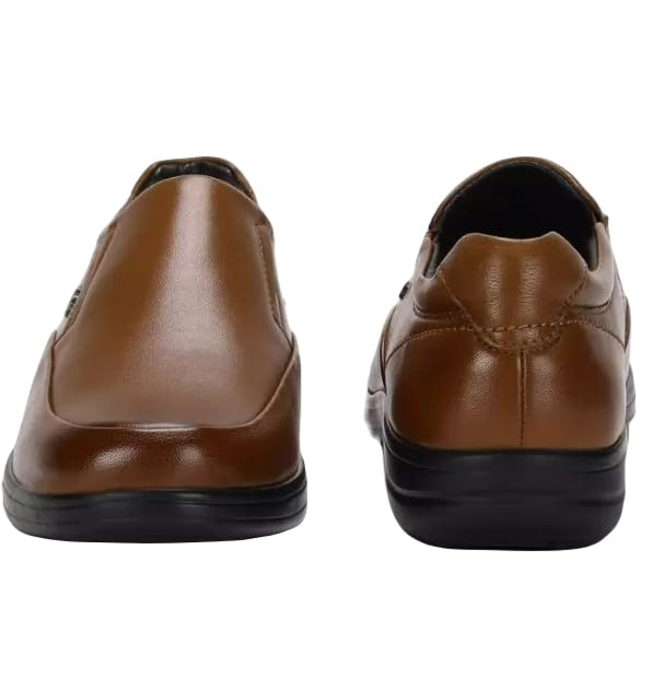 Image of Lee Cooper Men's LC5010E Leather Formal Slip on Shoes Black 5UK