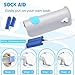 Sock Aid Kit, Sock Puller Aid Easy On and Off, Sock Assistant Device No Bending, Sock Aids for Putting On Socks and Sock Remover, Sock Helper for Seniors, Pregnant, and Limited Mobility (Grey)