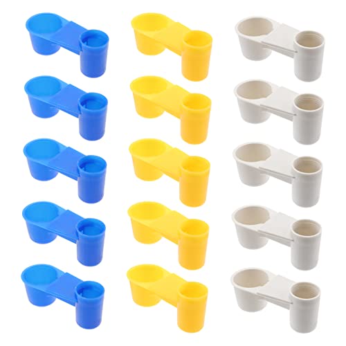 Toyvian 15Pcs Bird Water Dispenser Detachable Pigeon Drinking Bowls Water Cups for Cage Use Odorless and Durable for Pigeons Parrots and Pets