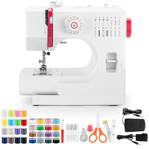 Sewing Machine, Mini Sewing Machines for Adults and Kids, 14 Stitch Dual Speed Portable Sewing...