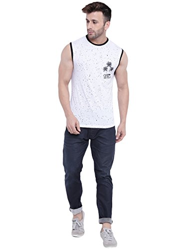 Image of GRITSTONES Men's Sleeveless Crrew Neck Printed Vest GSVST1809