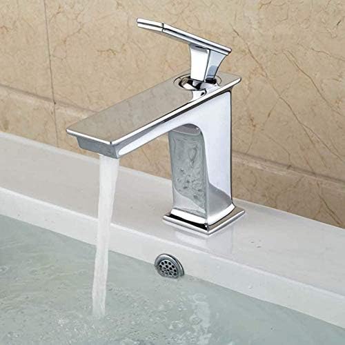 Robinet d'évier de salle de bain mitigeur eau chaude froide universel
