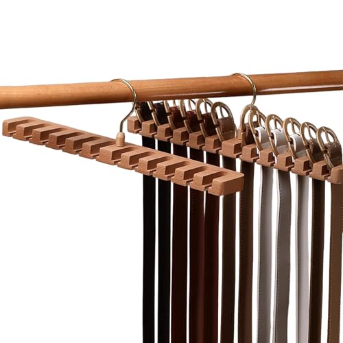 COZERI 2 STK Gürtel aufbewahrung,Gürtel Organizer,Gürtelaufhänger für Schrank,mit 12 Schlitzen, Geeignet für Krawatten, Kleiderschrank platzsparend