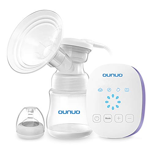 Electric Breast Pump, OUNUO Single Breast Pumps Breast Feeding Kit Hospital Grade with Strong Suction, Portable, Hands-Free and Rechargeable