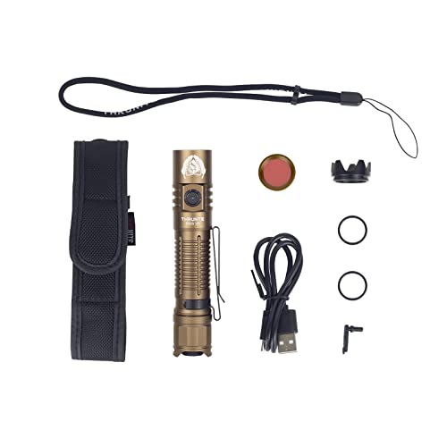 Thrunite Bss V5 Led Flashlight, Usb Rechargeable Flashlight, High 2676 Lumens, Bright Cool White Flashlights With 6 Light Modes For Camping Hiking, Desert Tan - Cw #TOP5