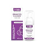 EverSmile OrthoFoam Braces Cleaner — Travel Size – Brushable Foam Whitens Teeth, Eliminates Bacteria, Fights Plaque and Bad Breath – Cleans Under Metal, Ceramic, Clear Brackets and Wires – 25ml