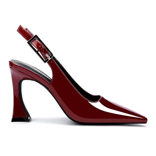 Women's Slingback 3In Kitten Heel Comfortable Closed Toe Pumps Dress Shoes for Women2