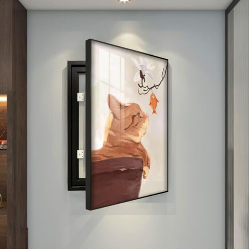 Cache-compteur électrique 60x80 cm pour cacher un boîtier mural D