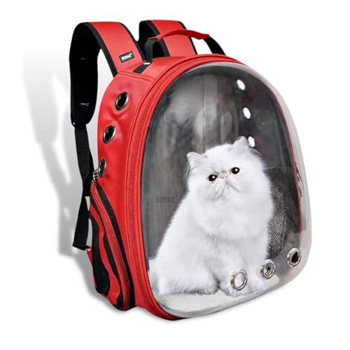 Social Fly Astronaut Premium Pet Carrier Backpack, Designed with Breathable Space, Ventilated,Ideal Cat House, Portable Cat Bag, Secure and Comfortable Cat Carrier Travel Bag for Outdoor Use (Red) (B0DFQ9NKL1) Amazon Price History, Amazon Price Tracker